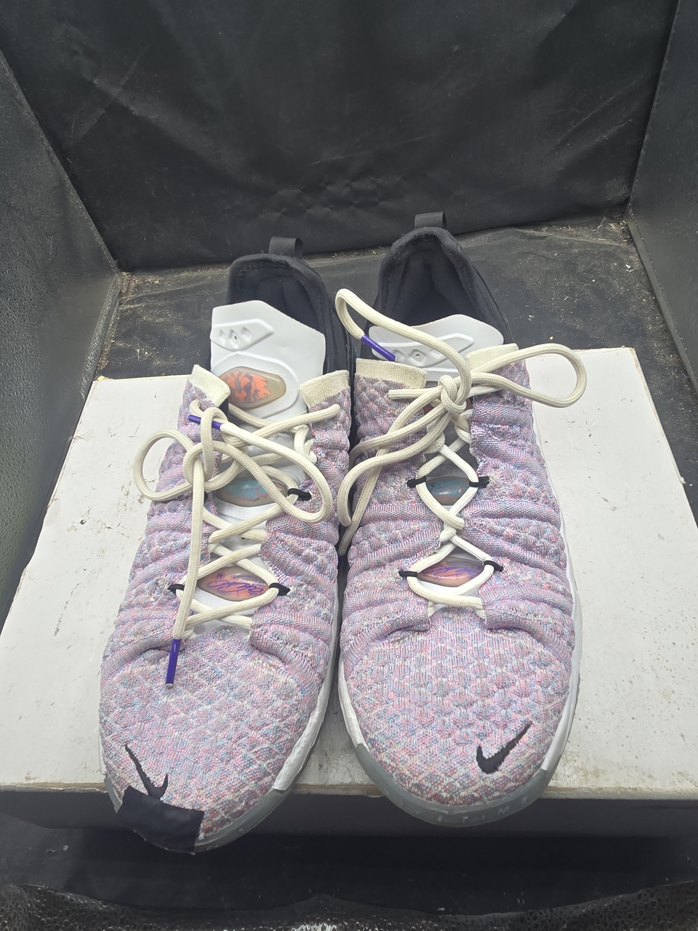 Nike Kids Multicolor Knit Athletic Sneakers — Pink & Purple Tone